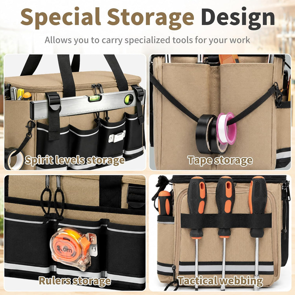 Wigojoy 250612 Wide-Mouth Tool Bag – Khaki – product detail