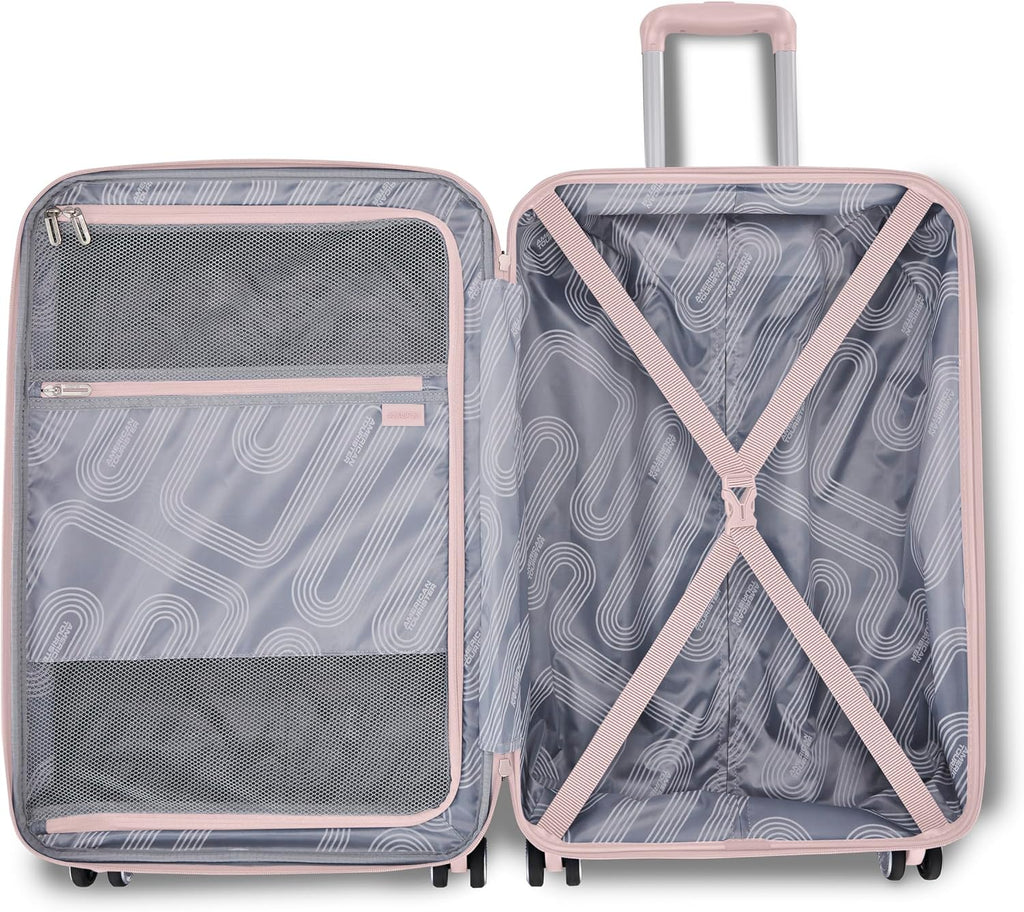 American Tourister 156164-E050 Hardside Suitcase – Medium - Checked, Pink Blush – Pink Blush / Medium - Checked – product detail