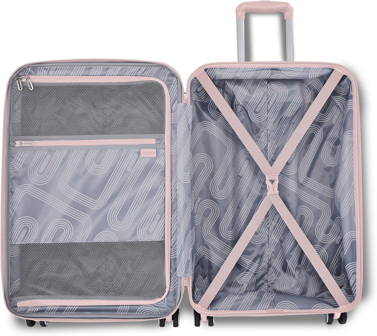 American Tourister 156164-E050 Hardside Suitcase – Medium - Checked, Pink Blush – Pink Blush / Medium - Checked – product detail