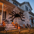 Land Guard WSJ-SJWZZ 236-Inch Halloween Web & 70-Inch Spider Set – 236 inches, White, Black – 236 inches / White, Black – product detail