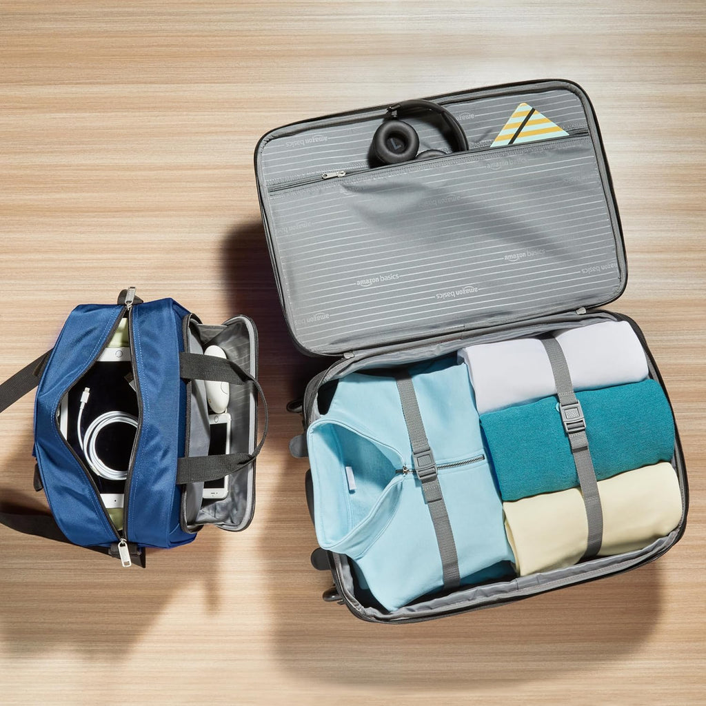 Amazon Basics Softside Luggage Set, 23-Inch Suitcase & 15-Inch Tote