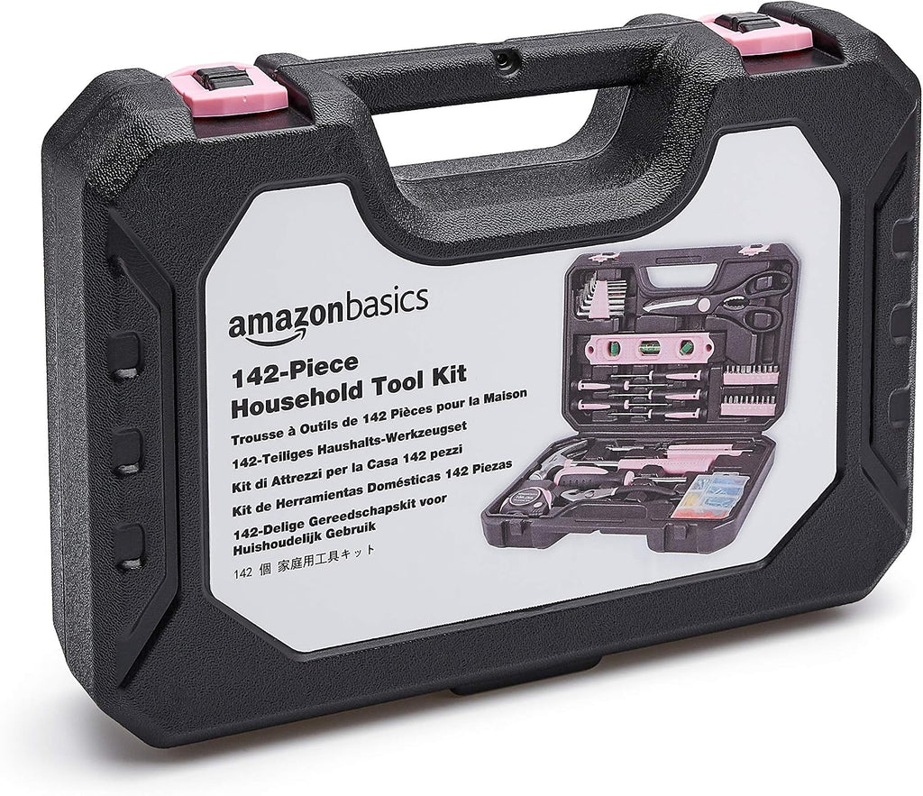 Amazon Basics 142-Piece Household Tool Kit with Storage Case