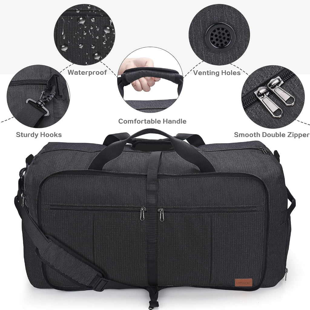 Urtala Foldable Travel Duffel Bag – 100L, Black – Black / 100L – product detail