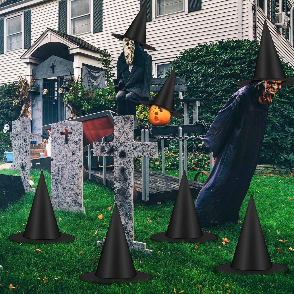 Helimoto 12-Piece Hanging Halloween Witch Hat Set – Black – product detail