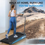 WELLFIT WFTM037 Walking Treadmill – Black with Blue – product detail