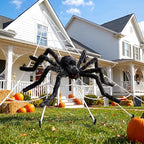 Land Guard WSJ-SJWZZ 236-Inch Halloween Web & 70-Inch Spider Set – 236 inches, White, Black