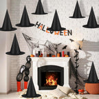 Helimoto 12-Piece Hanging Halloween Witch Hat Set – Black – product detail