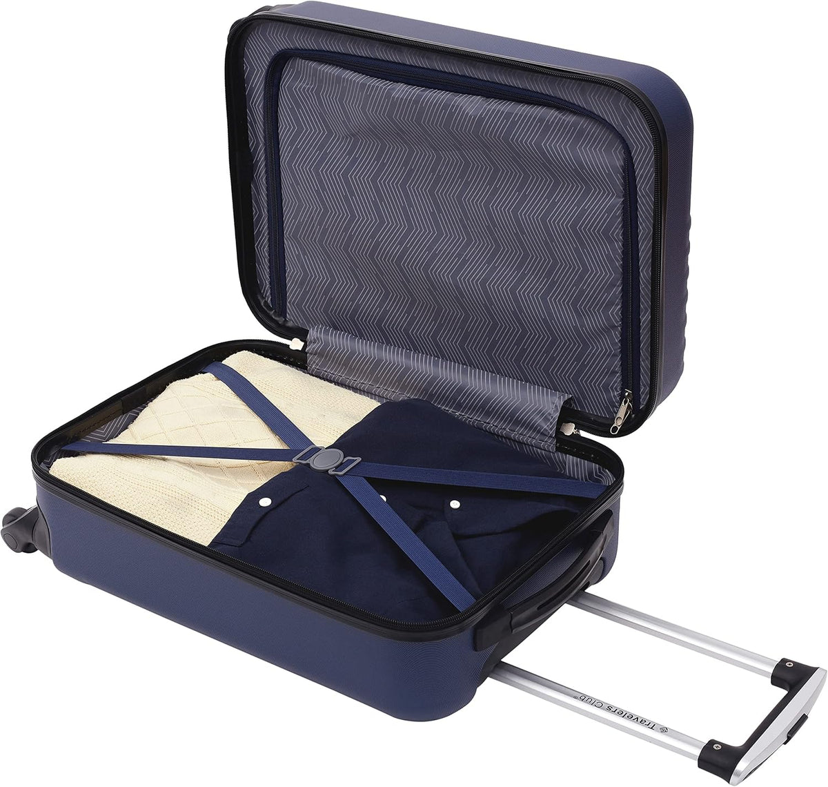 Travelers Club TBF-A1620-410 Suitcase – 1-Piece (20-Inch), Navy Blue – Navy Blue / 1-Piece (20-Inch) – product detail