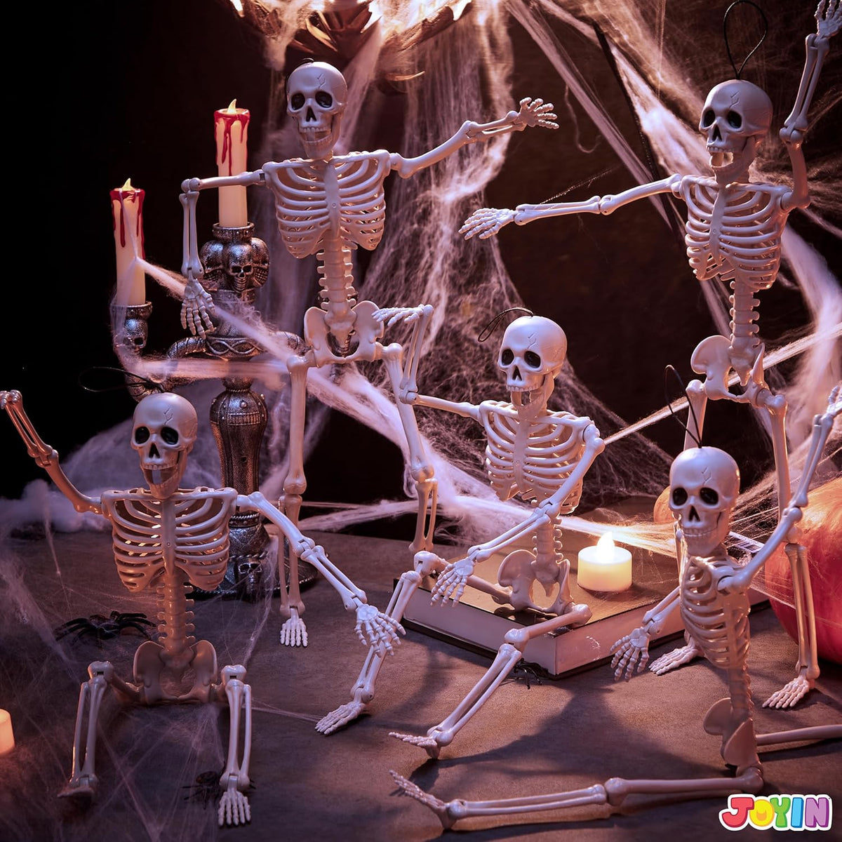 JOYIN 15668 5-Pack 16-Inch Posable Halloween Skeletons – Original – product detail