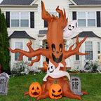 Joiedomi RH-120-2000U4-1,30048 8-Foot Halloween Tree, Ghost, Pumpkin & Tombstone Inflatable – Brown, Orange, White – product detail