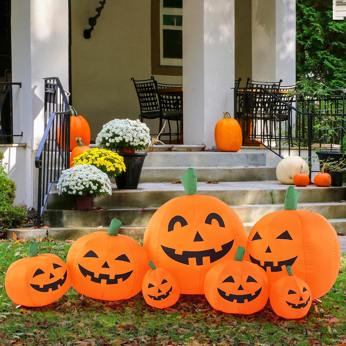 GIGALUMI 10177 7.5-Foot Halloween Pumpkin Inflatable – Yellow – product detail