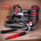 Apollo DT9706 39-Piece Household Hand Tool Kit – Red – Red / 39-Piece (with Slip Joint Pliers + Scissors) – product detail