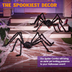 JOYIN 10871 2-Pack Hairy Halloween Spider Decorations – 59inch, Black – 59inch / Black – product detail