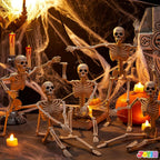 JOYIN 15668 5-Pack 16-Inch Posable Halloween Skeletons – Original – product detail