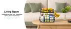 Sevenblue Two-Tier Fruit Basket with Banana Hooks, Black