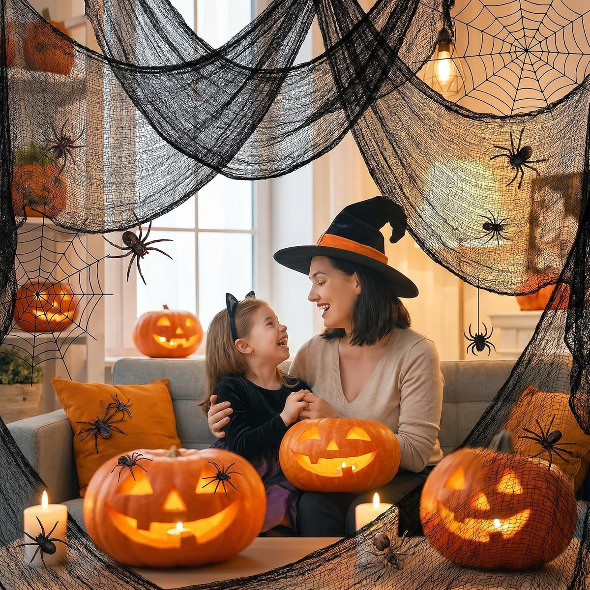 Cyantor Black Halloween Creepy Cloth, 5-Piece Set