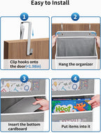 JARLINK Five-Pocket Door Organizer, Grey, Standard
