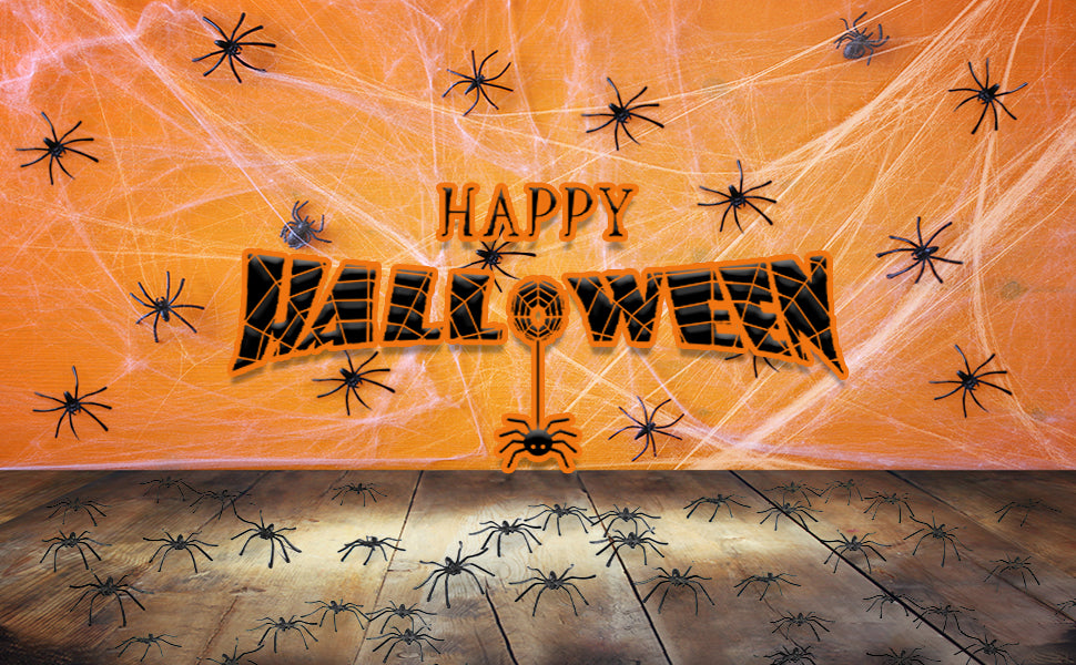 ZPISF Stretchable Halloween Cobwebs with 30 Spiders, Large