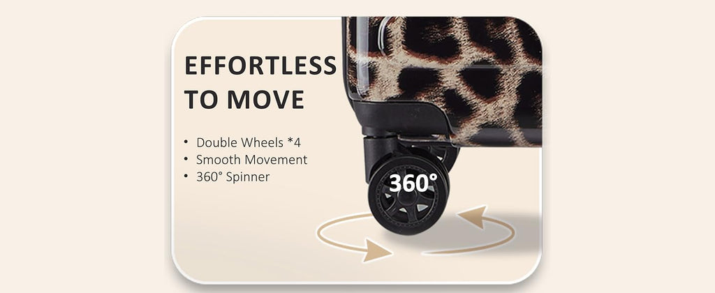 VIVIcity HW-BaoWen-20in Carry-On Suitcase – S (20 In Carry-on), Leopard Print – Leopard Print / S (20 In Carry-on) – product detail