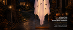CRILARY Hlwn-ghost-01 5.9-Foot Lighted Halloween Swinging Ghost – white – product detail