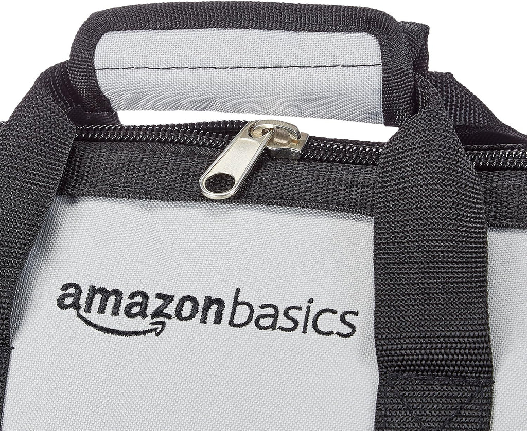 Amazon Basics Tool Bag with Shoulder Strap, Small or Large, Black & Gray