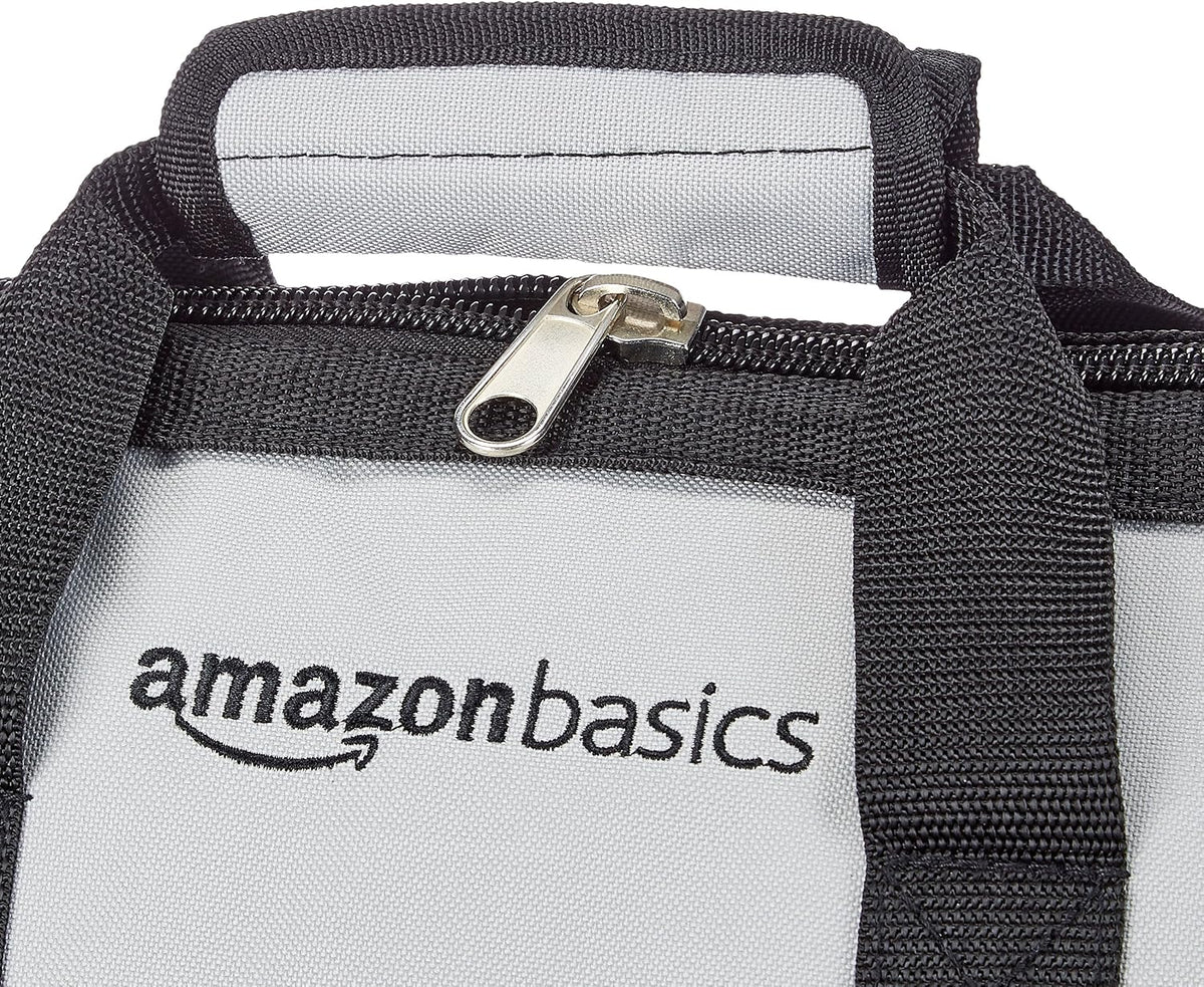 Amazon Basics Tool Bag with Shoulder Strap, Small or Large, Black & Gray