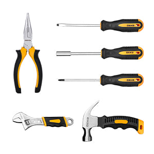DEKOPRO 126-Piece Cordless Drill and Hand Tool Set – Yellow – product detail