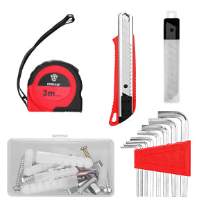 DEKOPRO 126-Piece Cordless Drill and Hand Tool Set – Red – product detail
