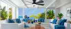 Depuley 42-Inch Ceiling Fan with Dimmable LED Light, Black