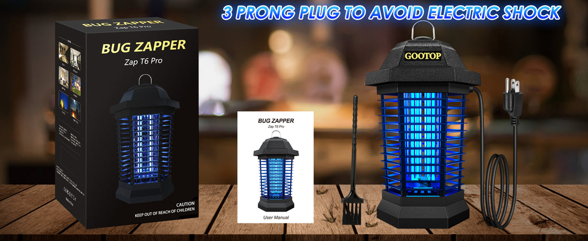 GOOTOP Plug-In Electric Bug Zapper, Black