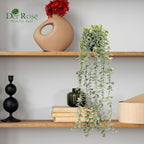 Der Rose Faux Hanging Eucalyptus in Pot, 24 in