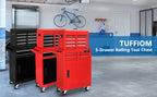 TUFFIOM TF-rtcG47000385 5-Drawer Rolling Tool Chest with Detachable Top – 5-Drawer, Black&red – Black&red / 5-Drawer – product detail