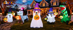 GOOSH 69431 6.2-Foot Halloween Dog & Ghost & Pumpkin Inflatable – White – product detail
