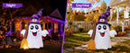 GOOSH 69483 6.2-Foot Halloween Ghost with Broom Inflatable – White and Black – product detail