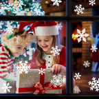 LUDILO White Snowflake Window Clings, 135 Pieces
