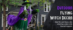 ORIENTAL CHERRY MM516 11.5-Foot Animated Halloween Hovering Witch – Purple green – product detail