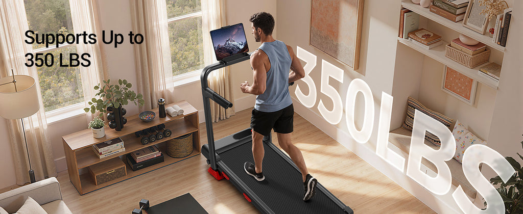 LONTEK Walking Treadmill – Ivory Black – product detail