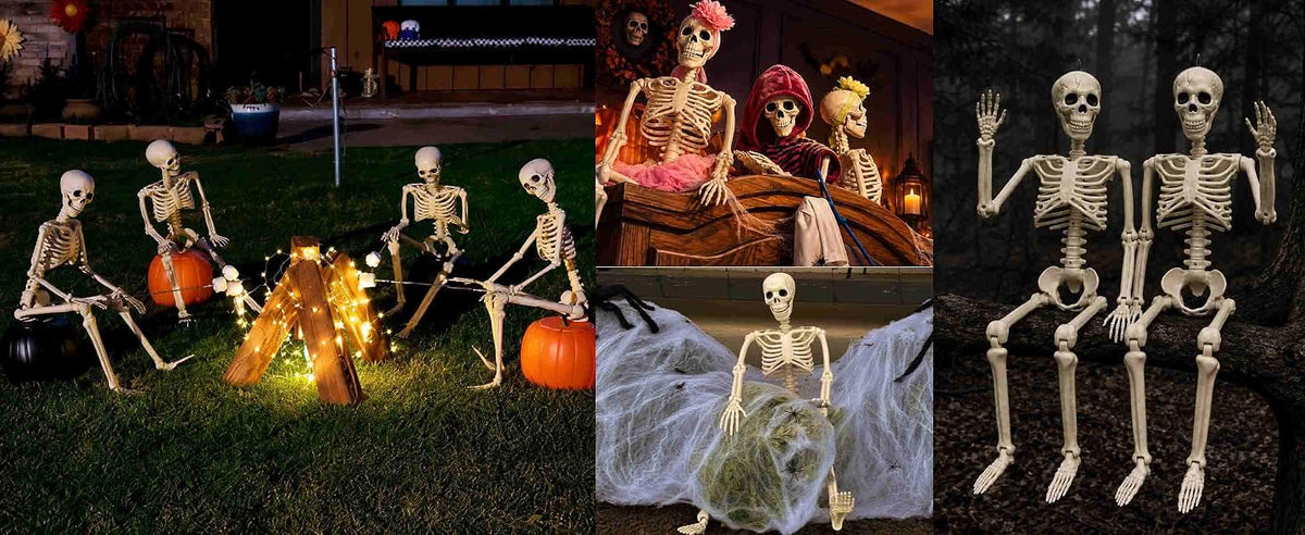 Znorso P0033A 2-Pack Posable Halloween Human Skeletons – 36 IN, White – 36 IN / White – product detail