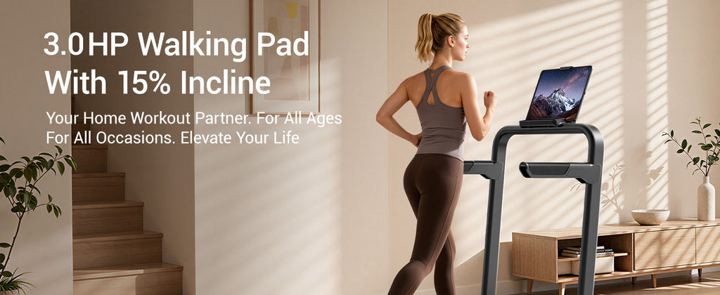 LONTEK Walking Treadmill – Ivory Black – product detail