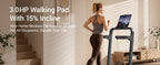 LONTEK Walking Treadmill – Ivory Black – product detail
