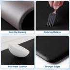 StepRite Cushioned Kitchen Mats, Black, 2-Piece Set