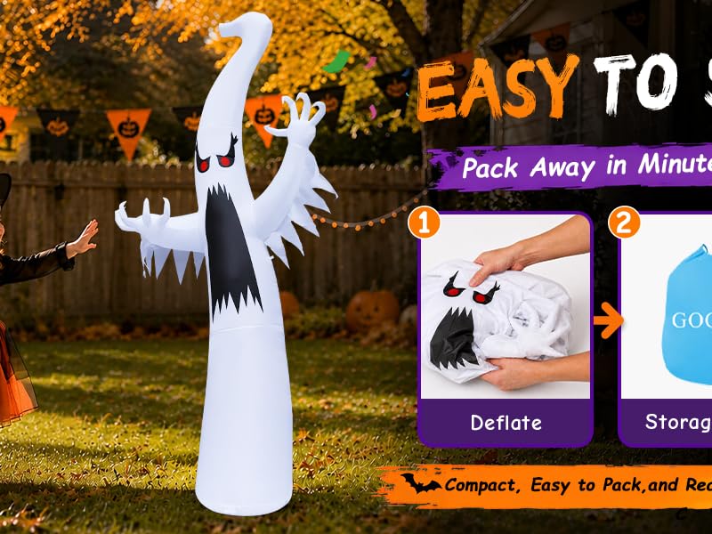 GOOSH DJ-WS-69082-6 Halloween Ghost Inflatable – Multicolor – product detail