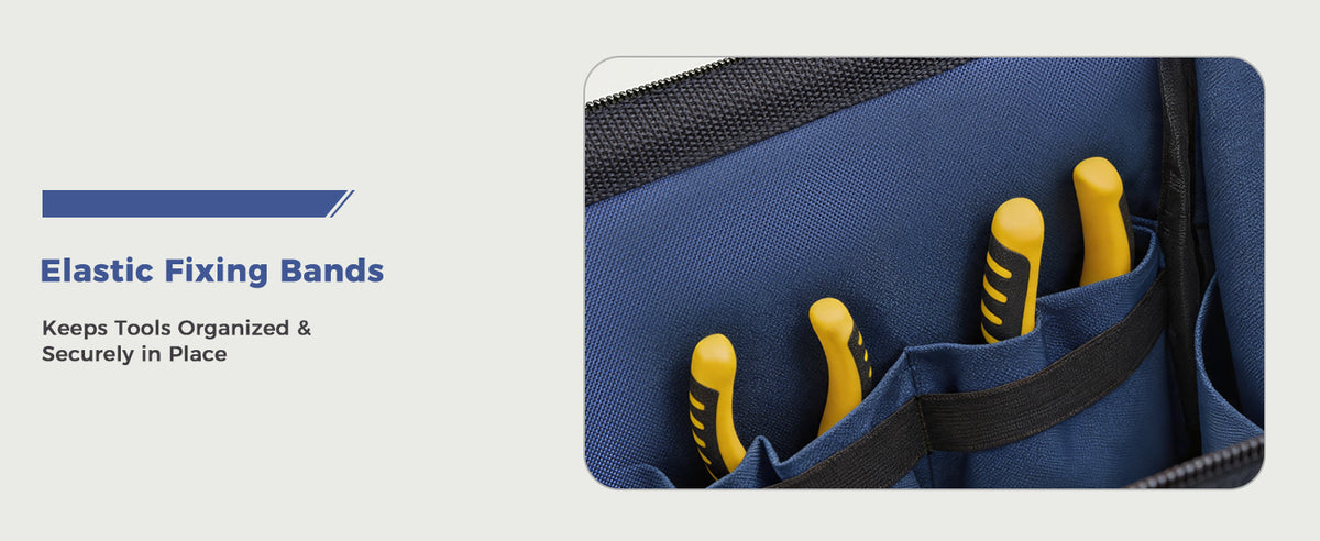 Amento AM-08367425 22-Pocket Oxford Tool Bag – 16 Inch, Blue – Blue / 16 Inch – product detail