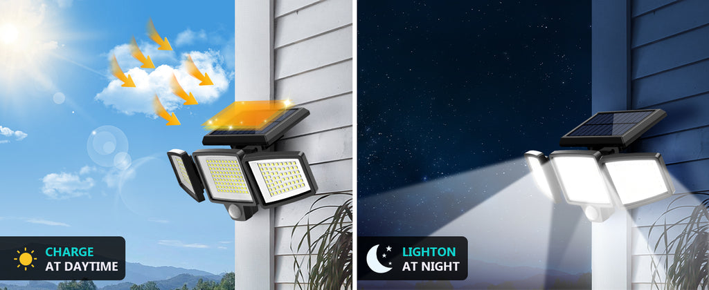 Tuffenough Solar Motion Lights, Black, 2-Pack