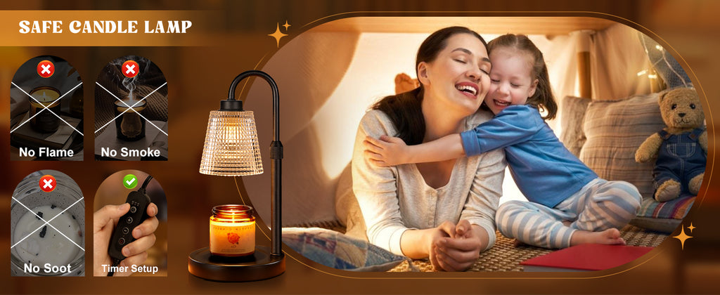 Innqoo Adjustable Candle Warmer Lamp, Black