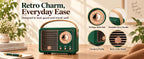 Dosmix Retro-Style Bluetooth Speaker, Green