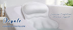 Ozyalo Mesh Bath Pillow with Six Suction Cups, White