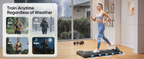 RUNIMON RM02 Under-Desk Walking Treadmill – Black / Light Blue – product detail