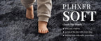 PLHXFR Shag Area Rug, Tie-Dyed Dark Grey, 8 x 10 ft