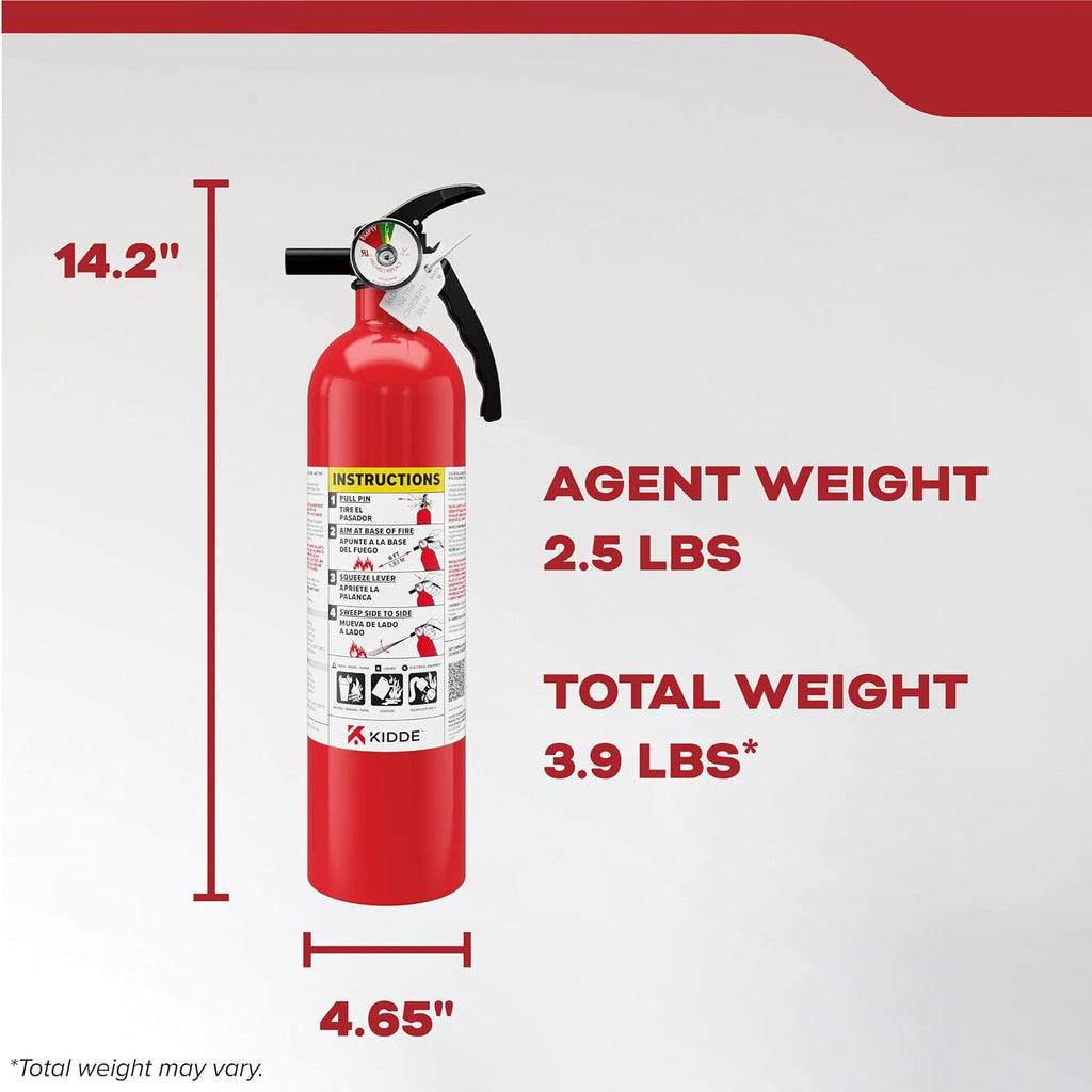 Kidde Basic 110 FA110G Home Fire Extinguisher, 1-Pack